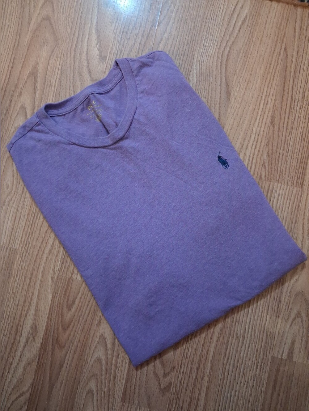POLO RALPH LAUREN tee. Mens. Size Large Tall. Purple & Blue